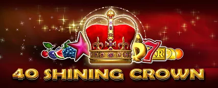 HeroSpin Shining Crown slot game banner with royal crown