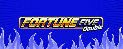 HeroSpin Fortune Five slot game banner with blue flames